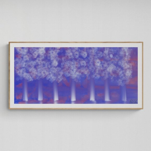 Violet Woods | Nature | Modern Wall Art Decor | Minimalist Digital Prints - Picture 1 of 3